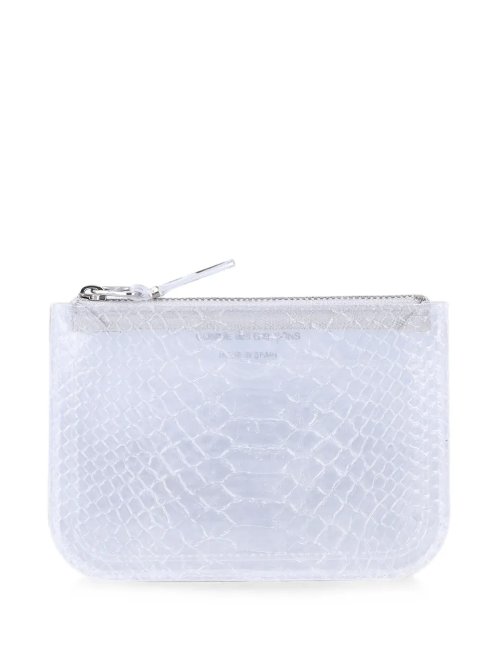 Comme Des Garçons Snake Line Zip Wallet In Blue
