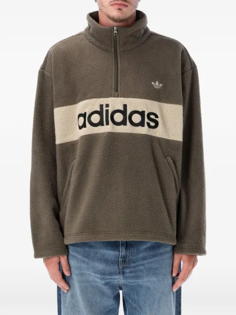 adidas logo-print fleece sweater