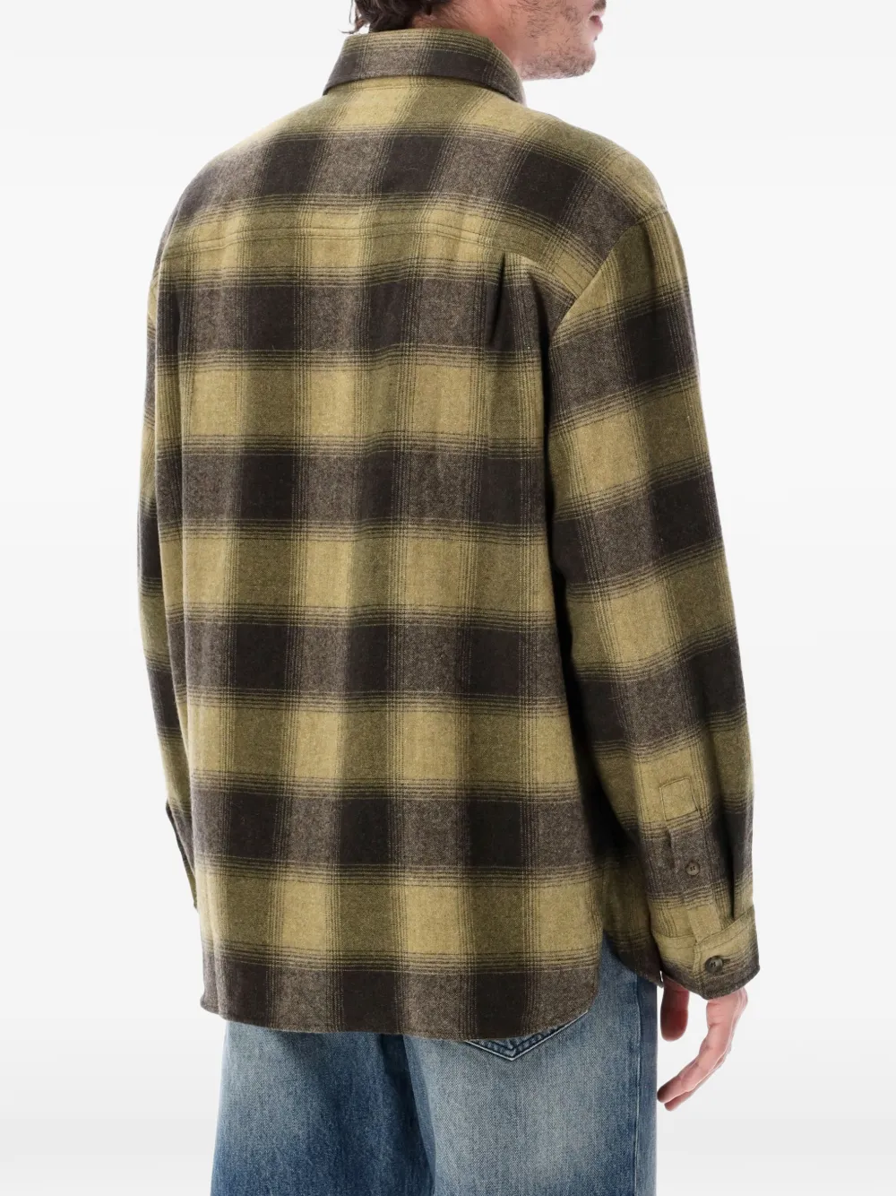 A.P.C. check-pattern shirt Groen