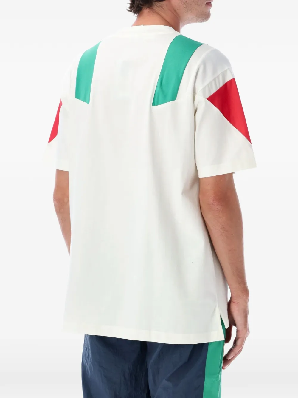 adidas Italy EQT panelled logo-print T-shirt Wit