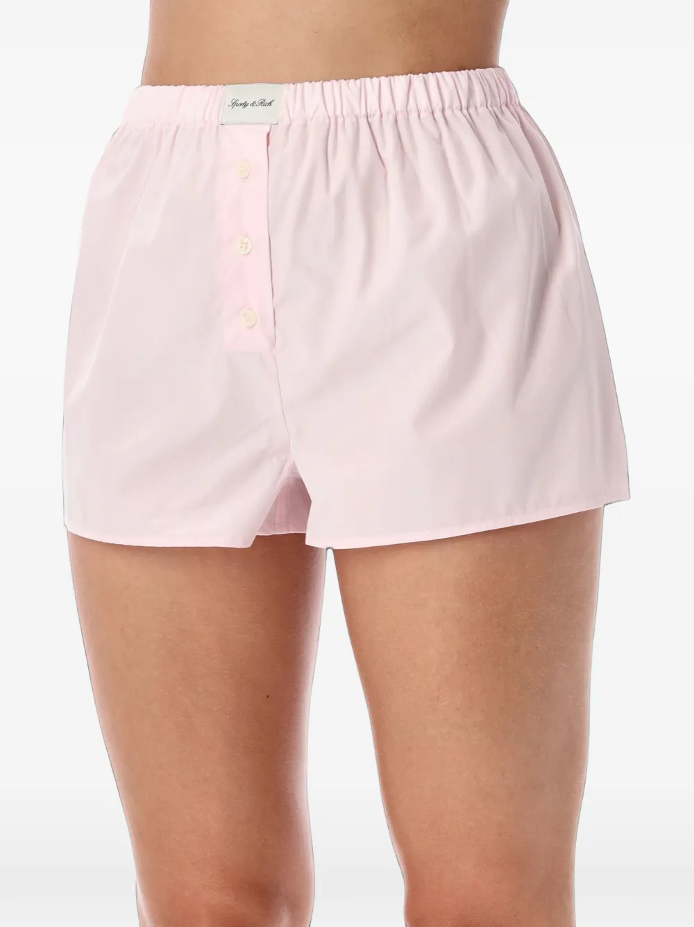 Sporty & Rich Shorts met knopen en logo-patch Roze