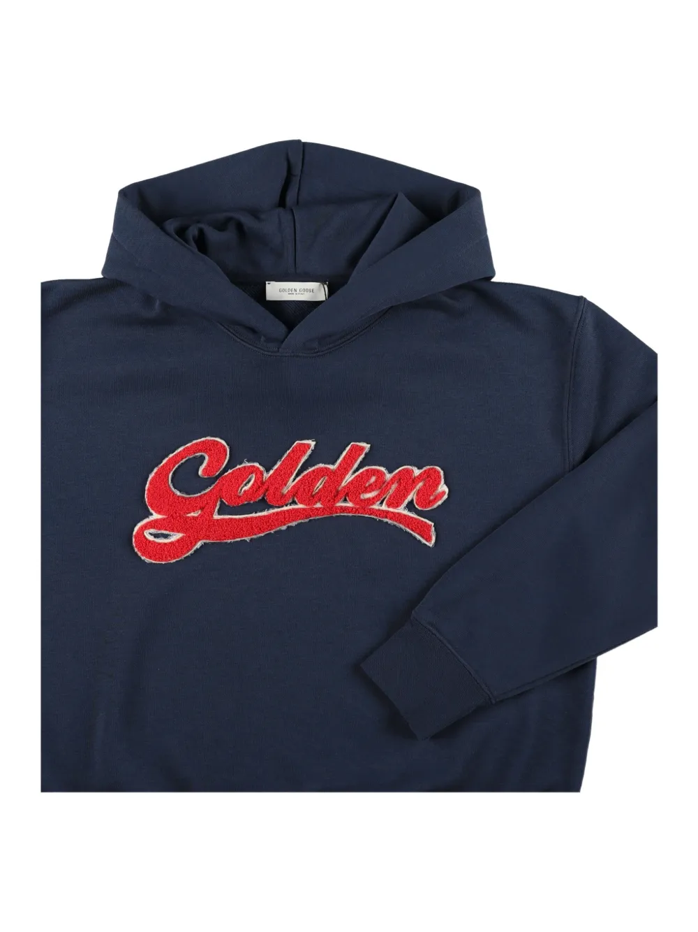 Golden Goose Kids Hoodie met logopatch Blauw