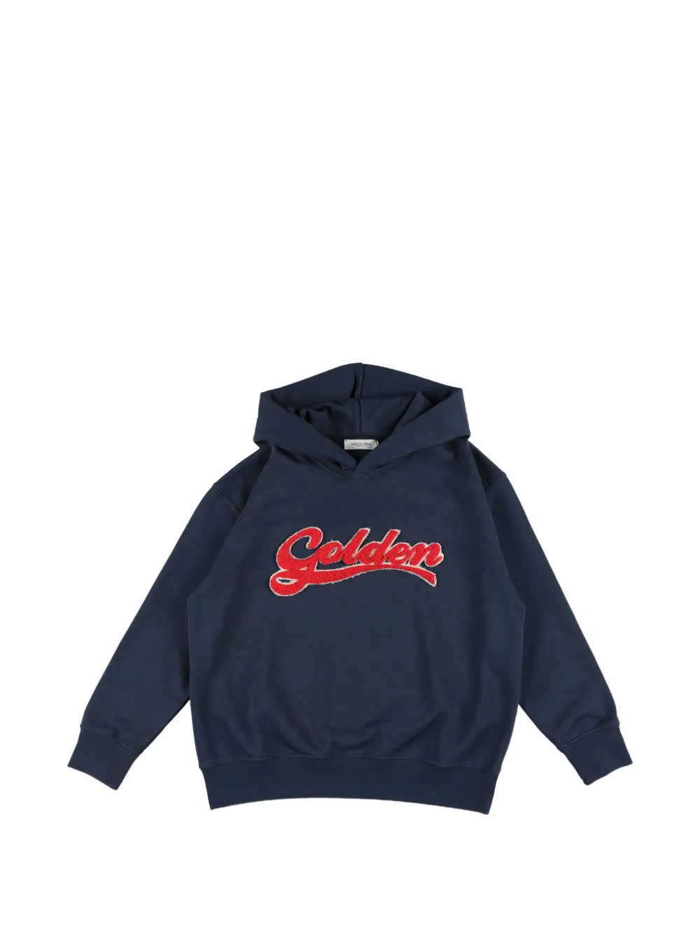 Golden Goose Kids hoodie à patch logo - Bleu Golden Goose Kids hoodie à patch logo - Bleu
