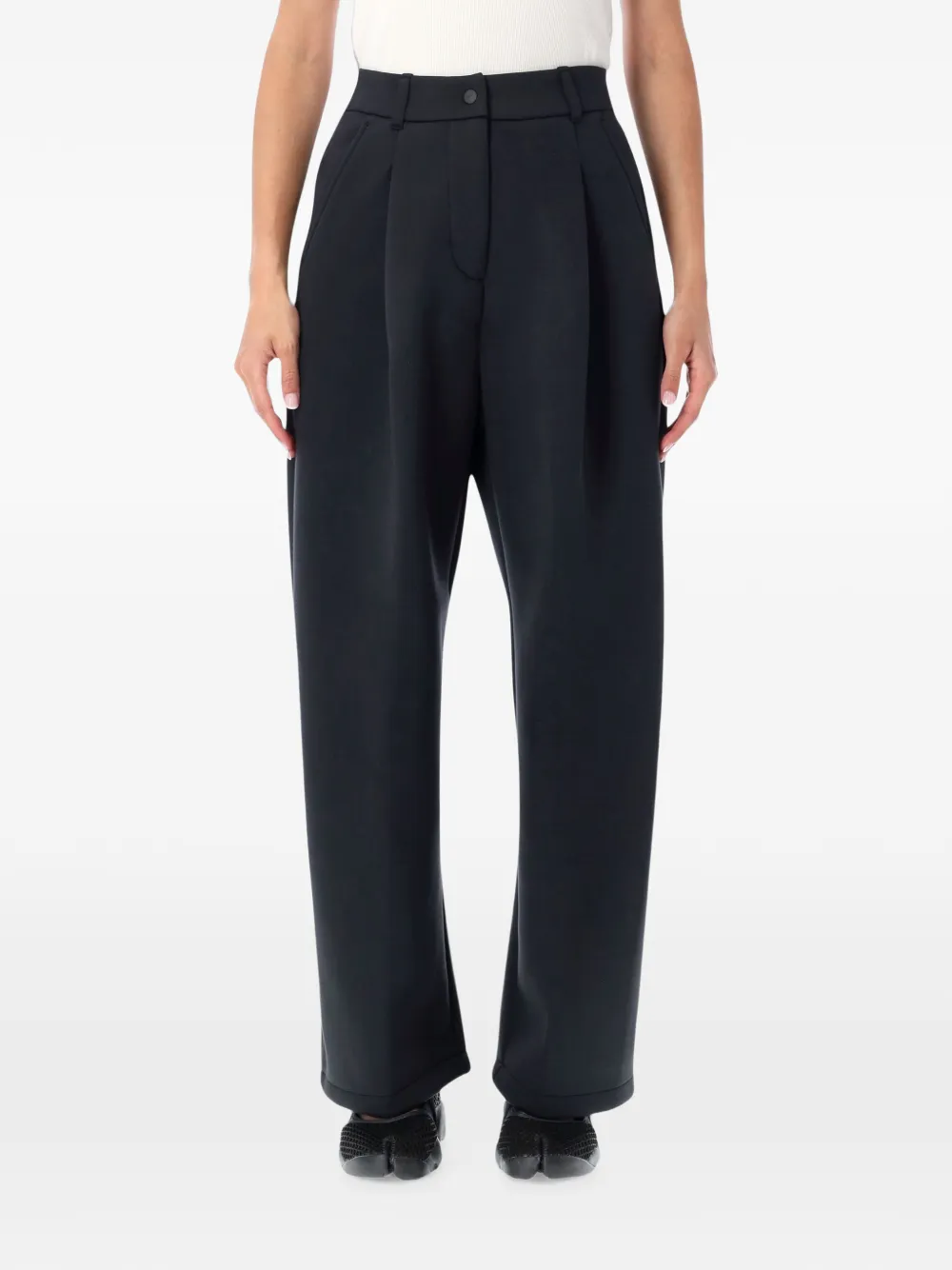 Nike logo-print high-waisted leggings Blauw
