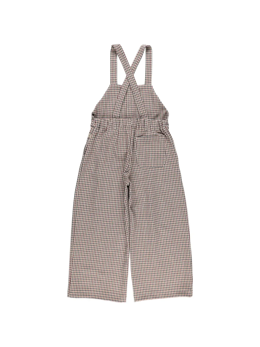 Il Gufo Geruite tuinbroek Beige