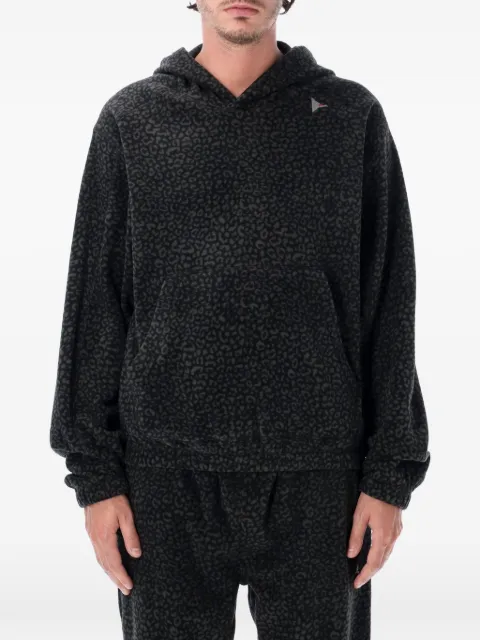 ROA leopard-print fleece hoodie