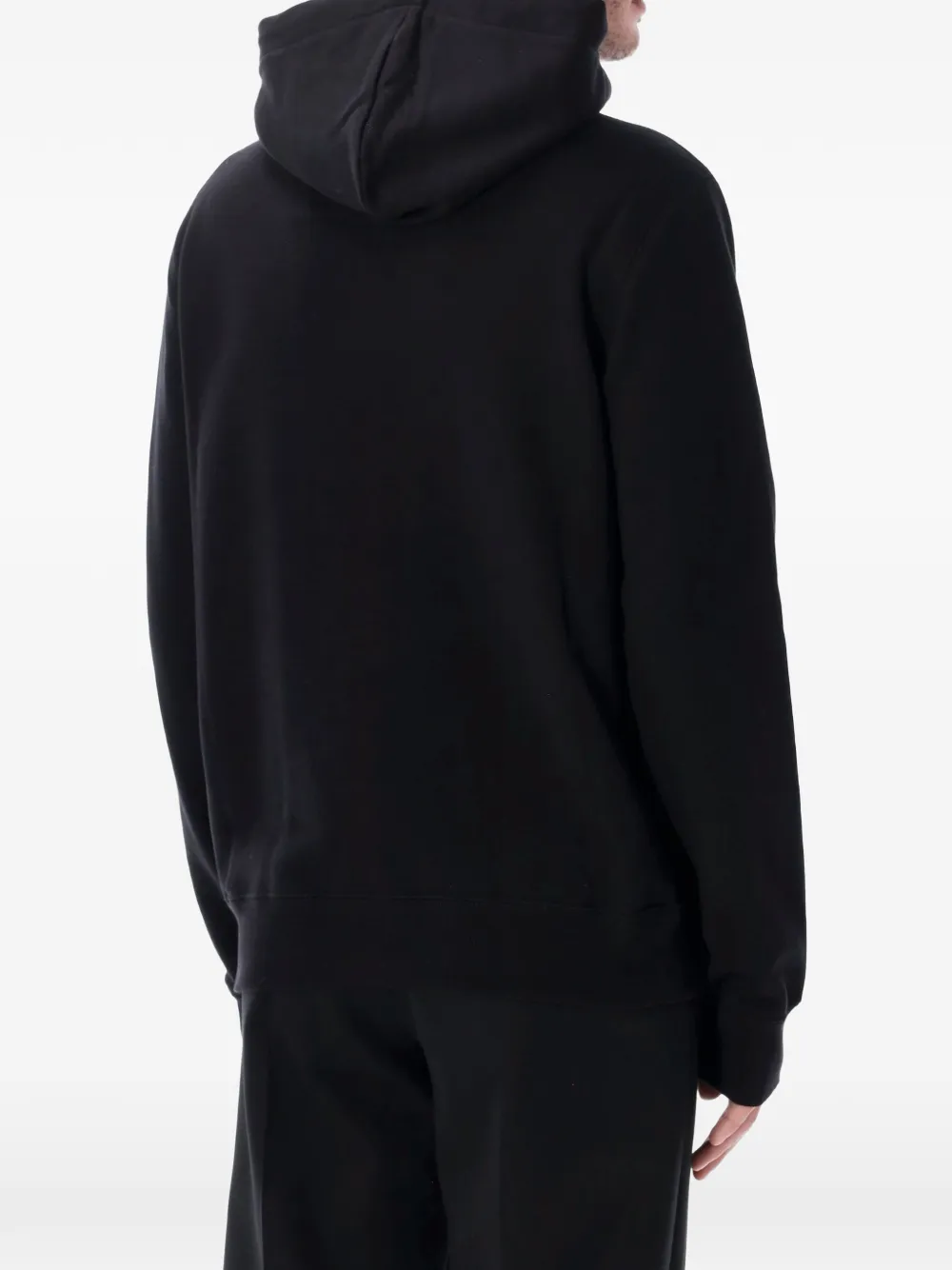 Lanvin ribbon hoodie in cotton Zwart