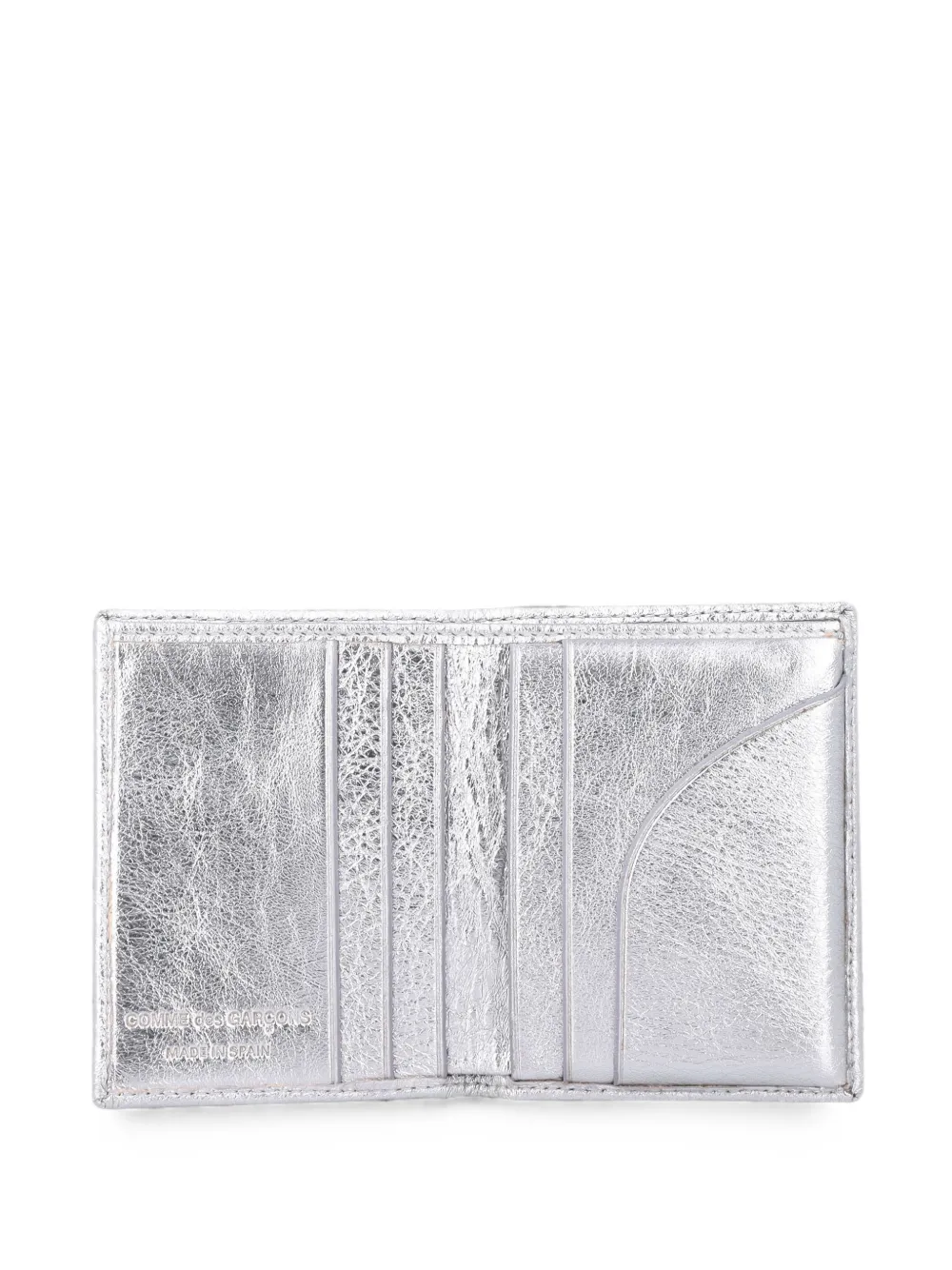 Comme Des Garçons Wallet metallic-effect card holder - Silber
