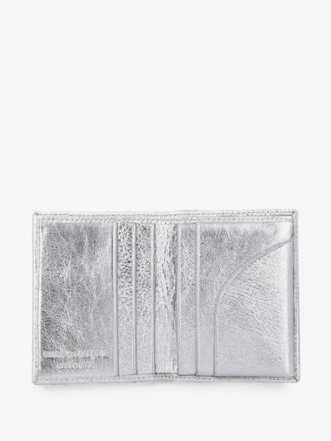 Comme Des Garçons Wallet tarjetero con efecto metalizado