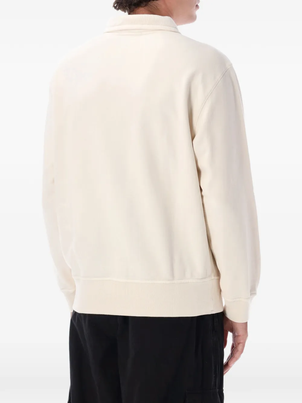 Stone Island 6100021 geborstelde sweater van biologisch katoen en fleece Beige