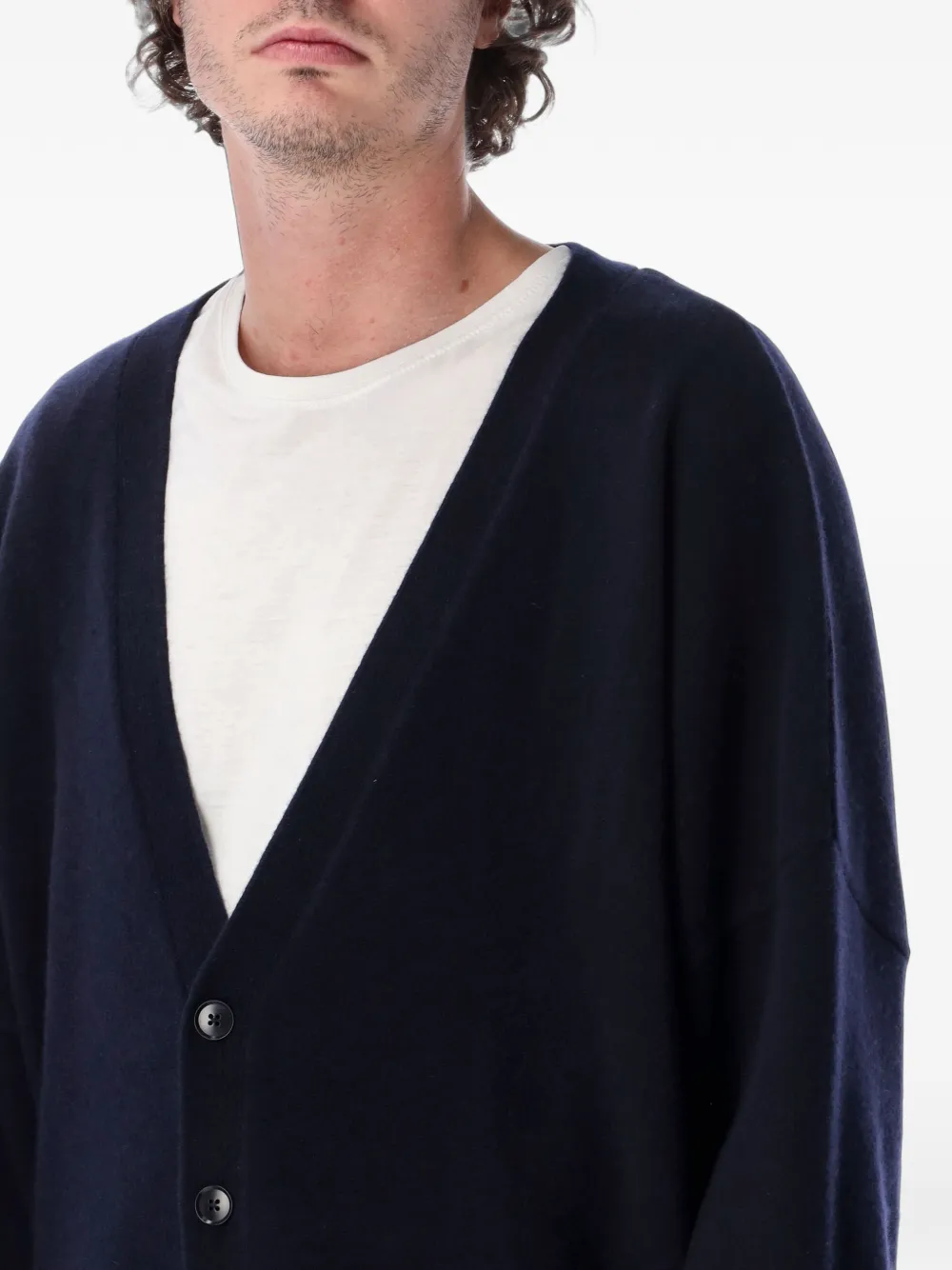 extreme cashmere Simo oversized cardigan Blauw