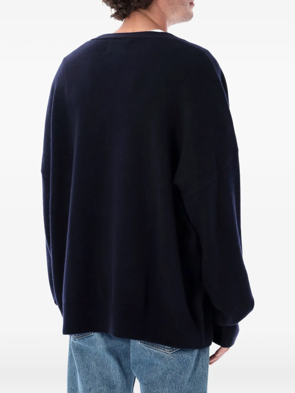 extreme cashmere Simo oversized cardigan Blauw