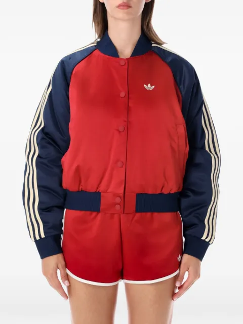adidas satin-finish bomber jacket