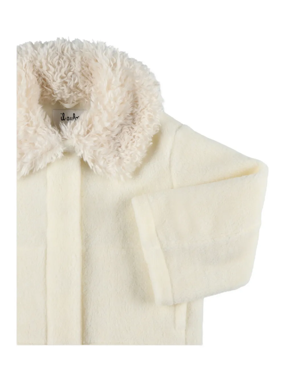 Il Gufo faux-fur collar coat Wit
