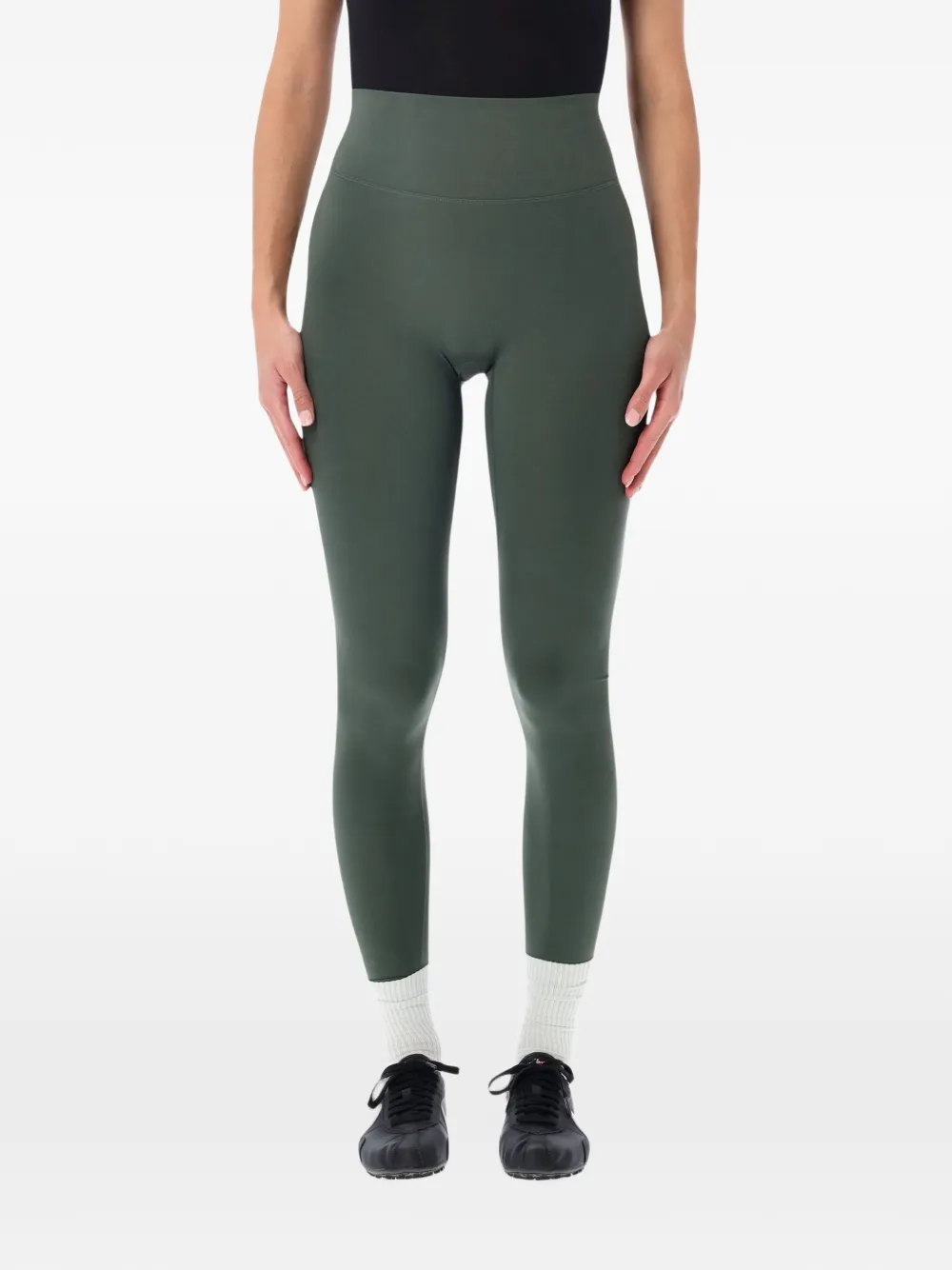 Nike Zenvy high-waisted full-length leggings with no front seam - Grün