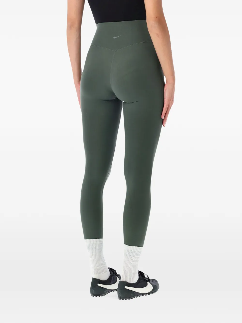 Nike Zenvy high-waisted full-length leggings with no front seam Groen