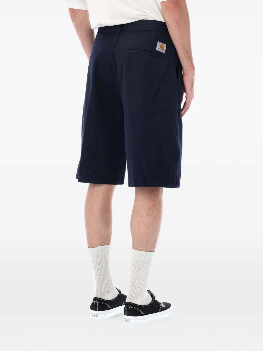 Carhartt WIP Brader shorts met logo-patch Blauw