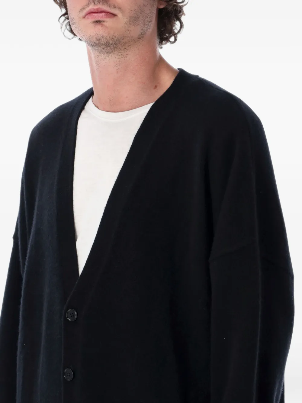 extreme cashmere Simo oversized cardigan Zwart