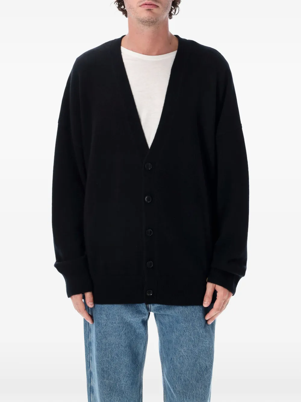 Extreme cashmere Simo oversized cardigan Zwart