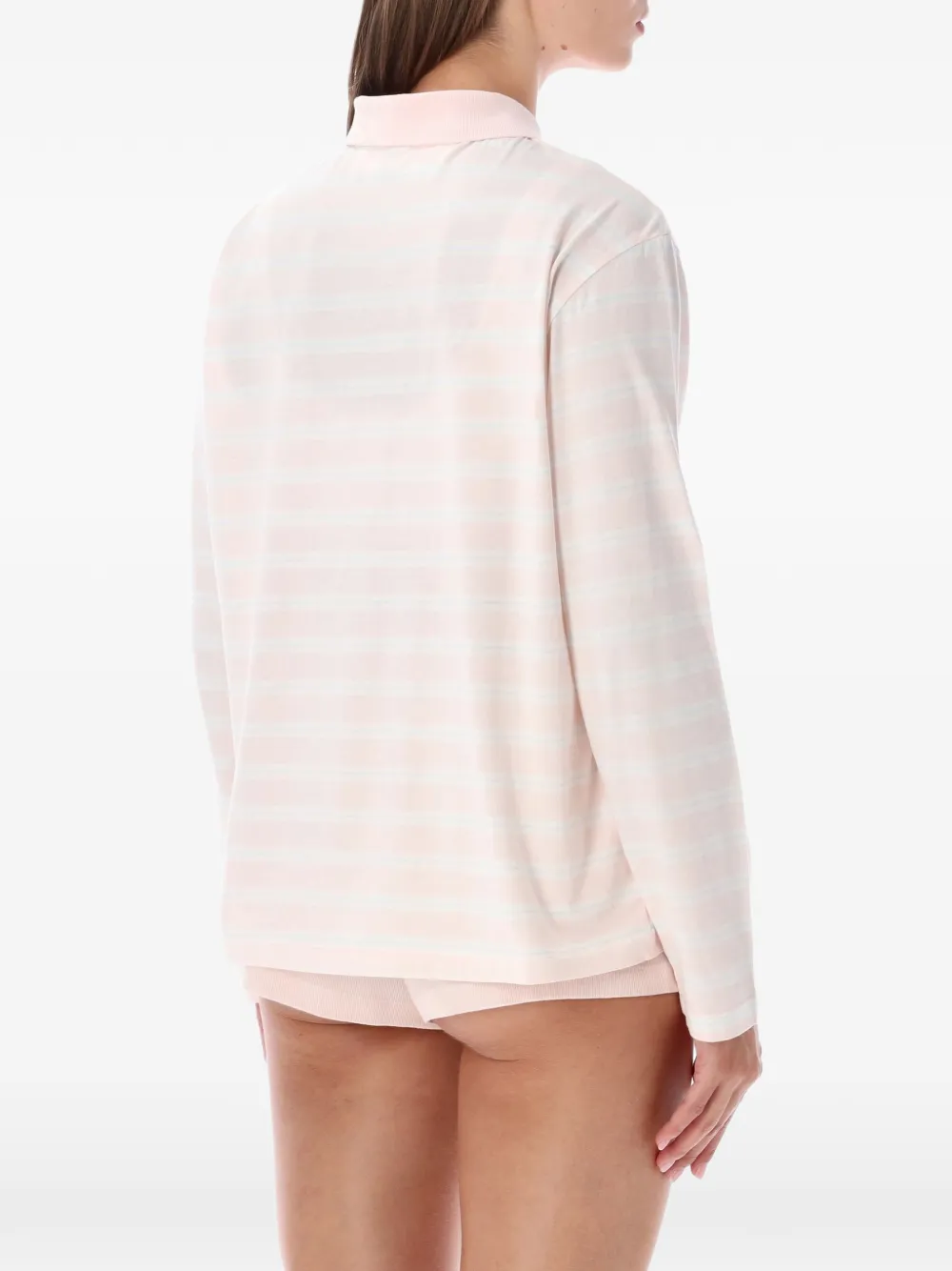 Sporty & Rich Gestreept poloshirt Roze