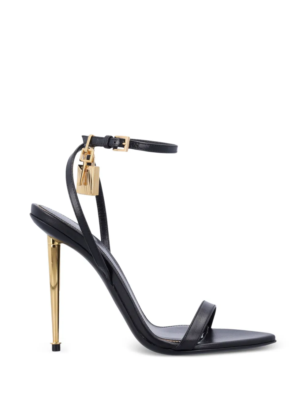 TOM FORD padlock leather sandals - Black