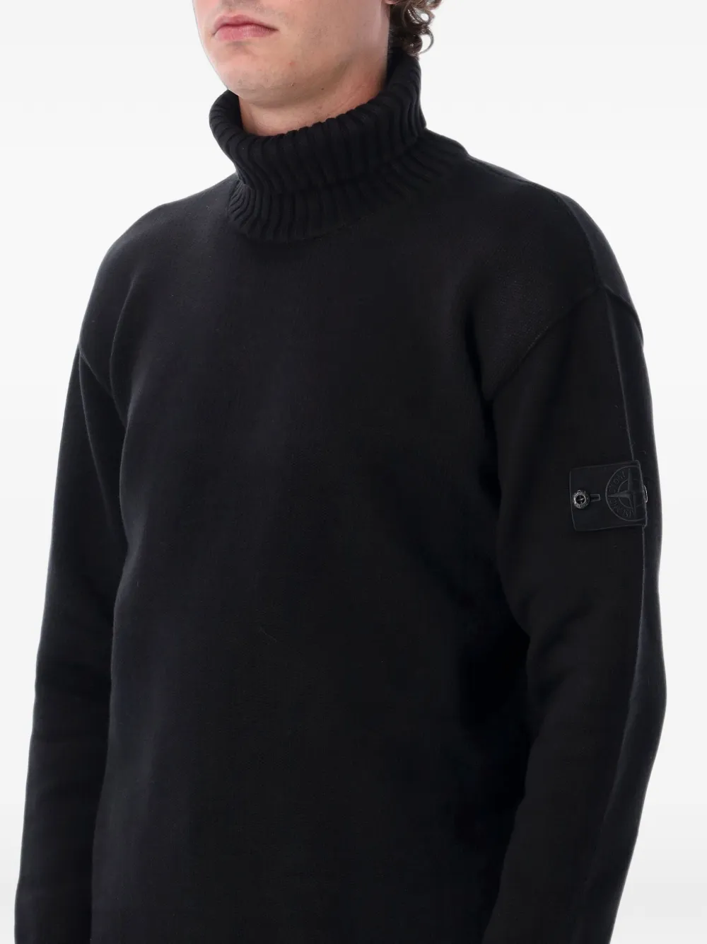 Stone Island 5100038 winterkatoenen_S.I. Ghost trui Zwart