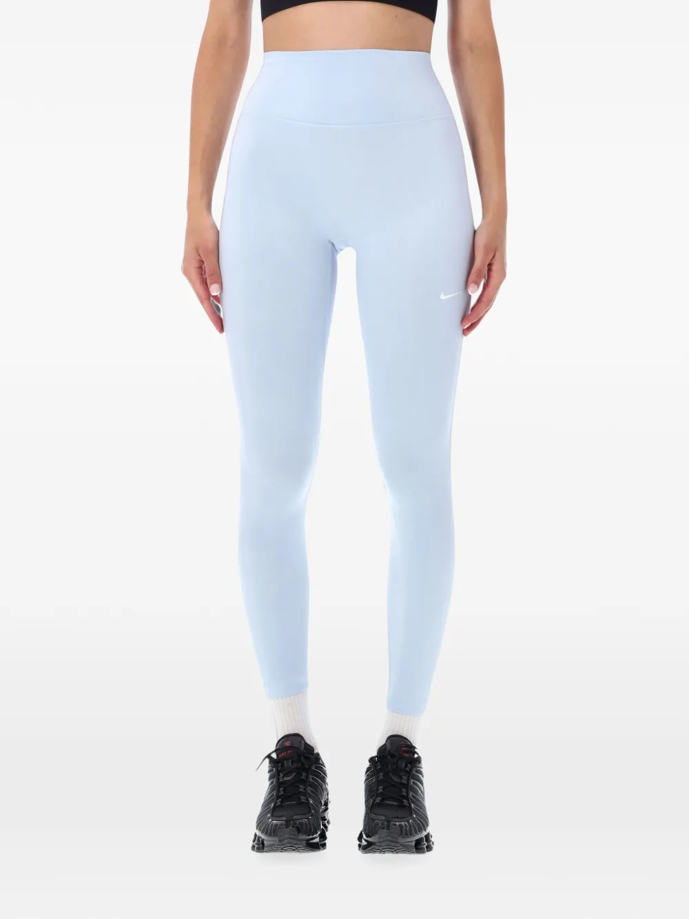 Nike logo-print high-waisted leggings - Blu