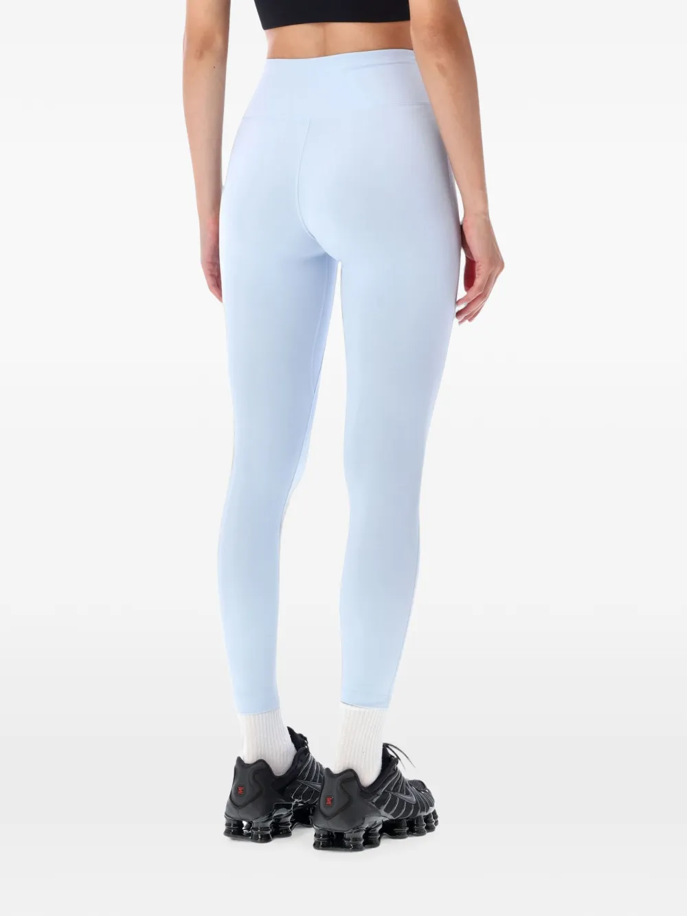 Nike logo-print high-waisted leggings Blauw