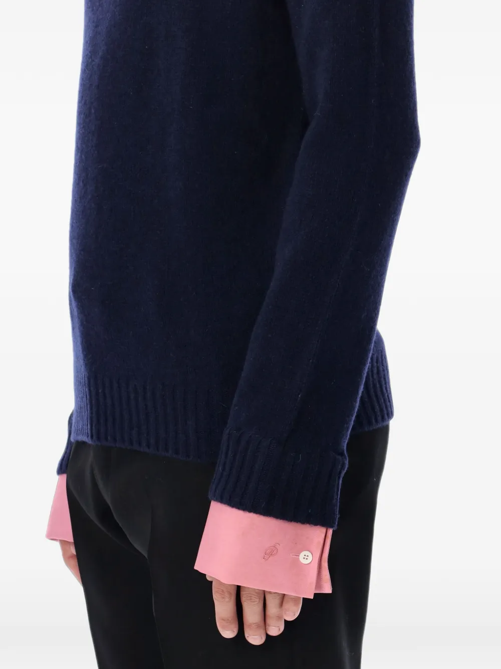 Prada Shetland wool crew-neck sweater Blauw