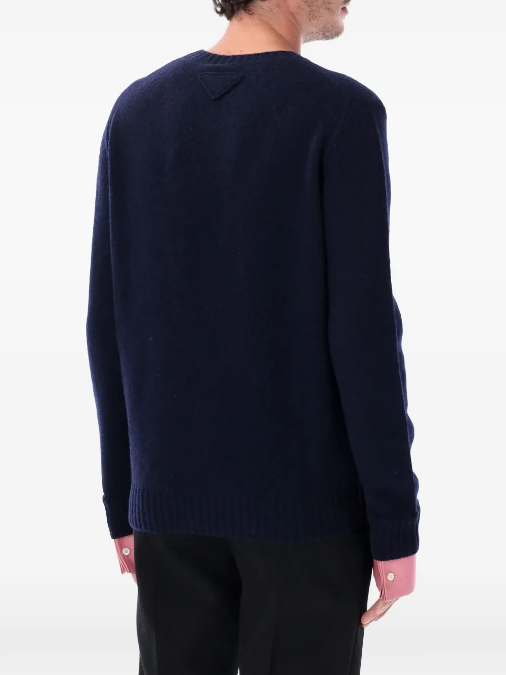 Prada Shetland wool crew-neck sweater Blauw