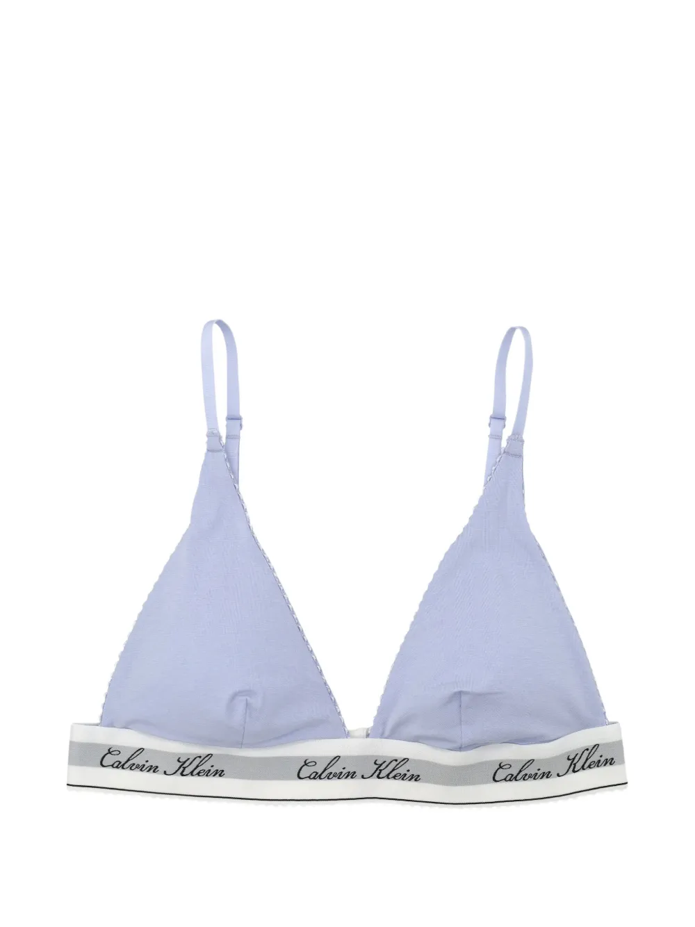 Calvin Klein logo-tape triangle bra - Blu