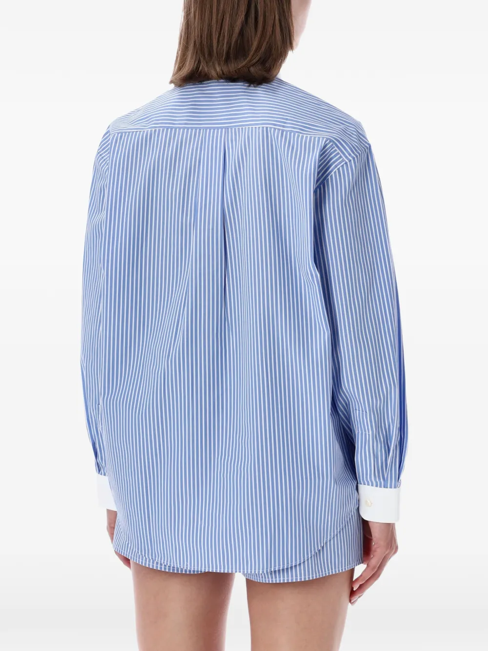 Sporty & Rich Gestreept overhemd Blauw