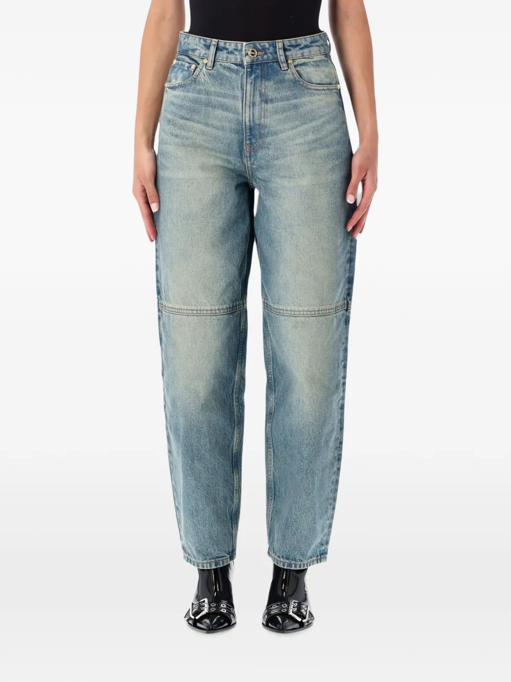 GANNI Stary jeans in tint rigid denim - Blau