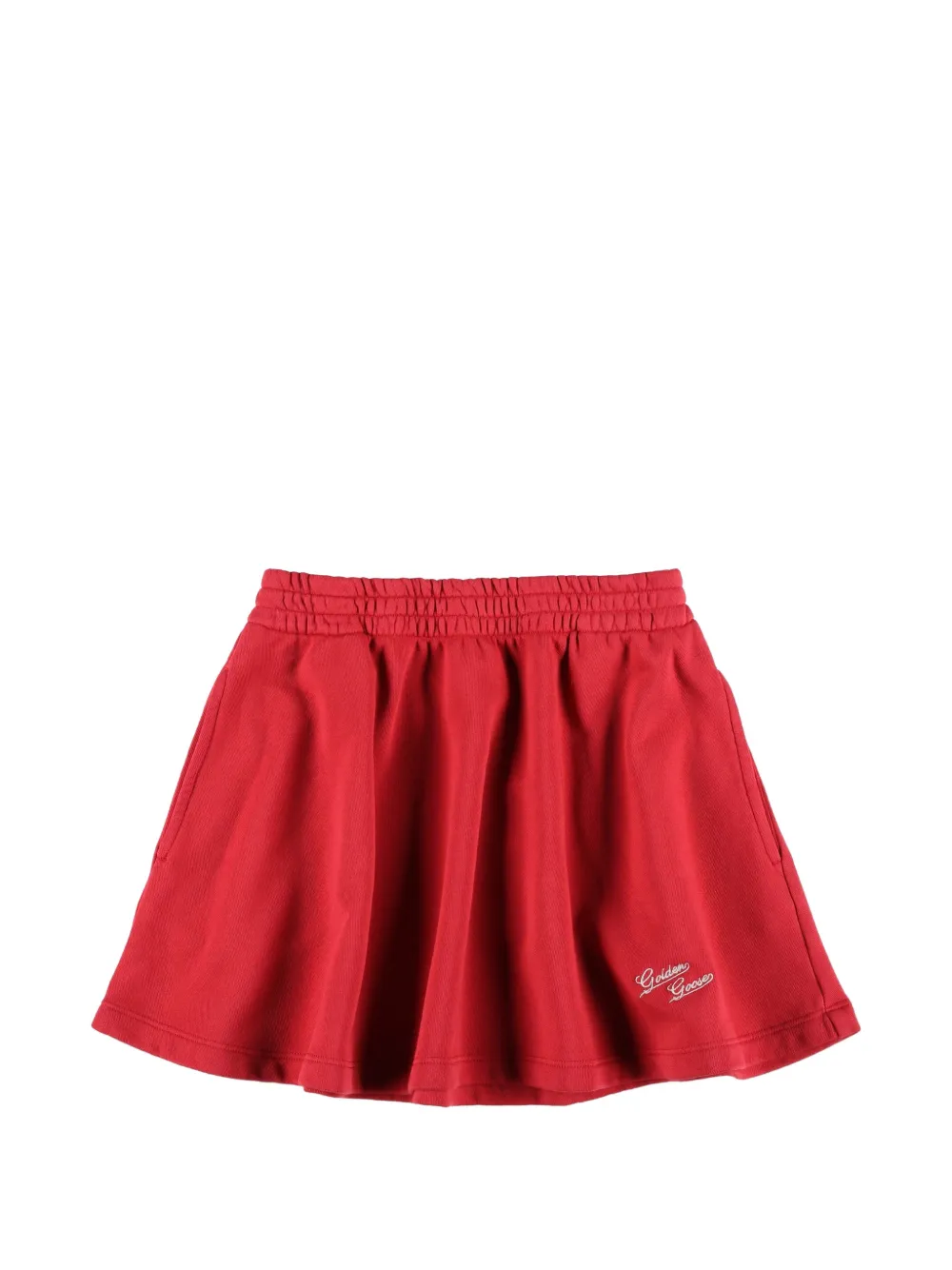 Golden Goose Kids logo-embroidered mini skirt - Rosso