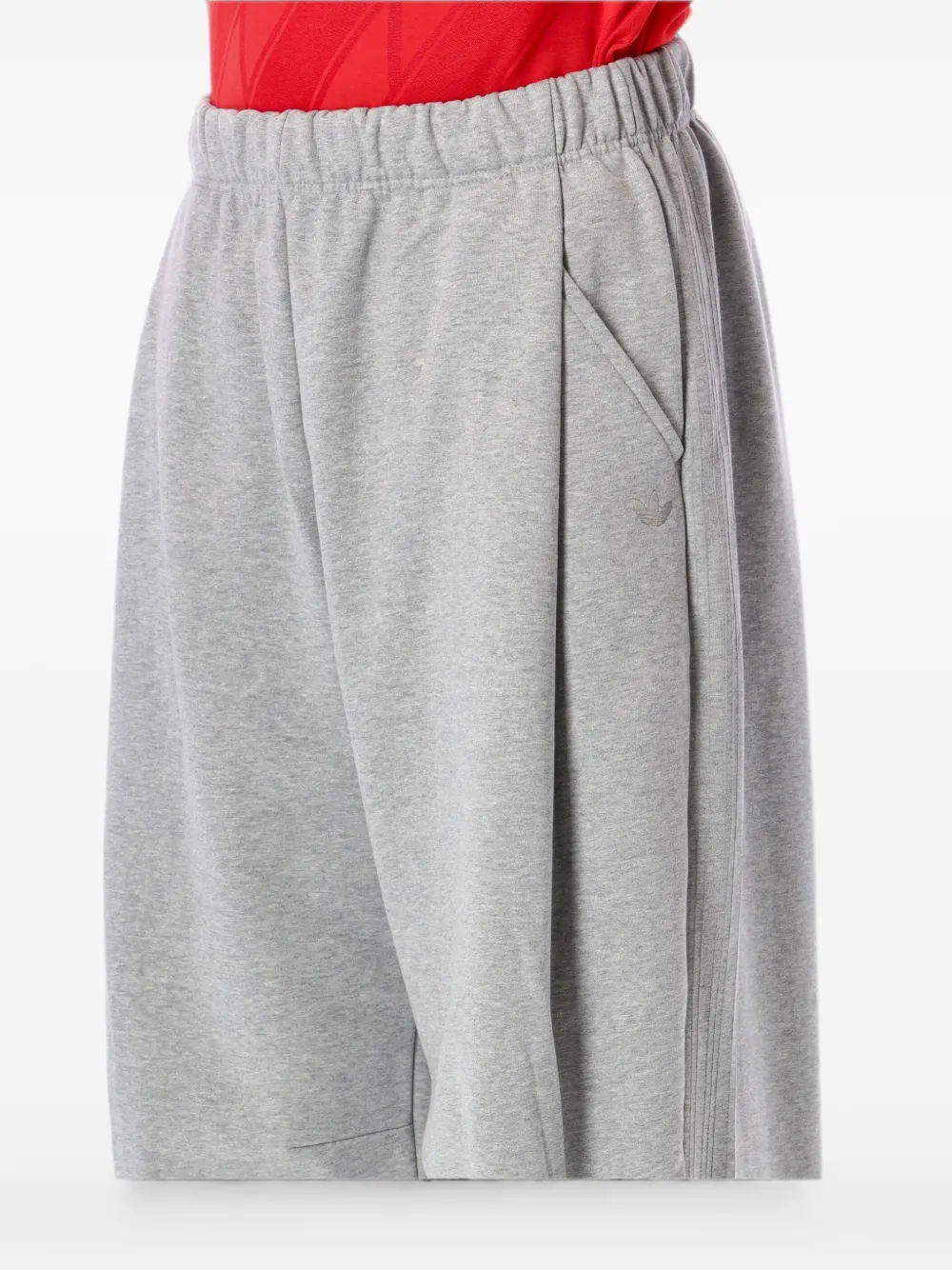 adidas logo-embroidered wide-leg track pants Grijs