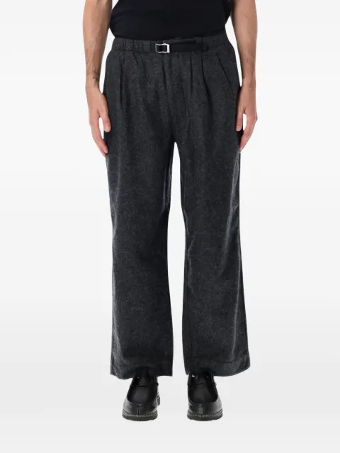 Nanamica Melton belted pleated trousers