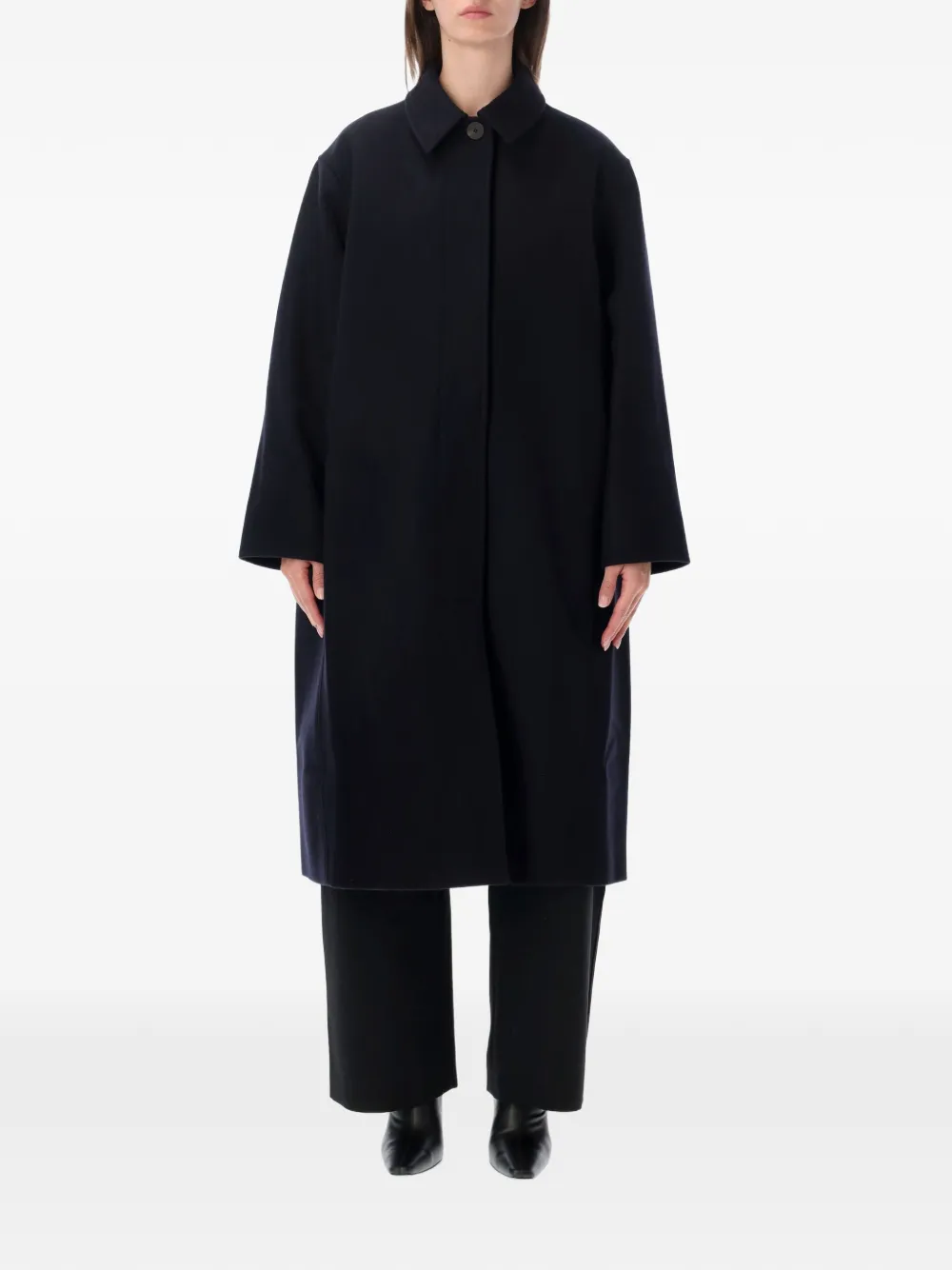 Studio Nicholson Ria concealed-front coat - Blue