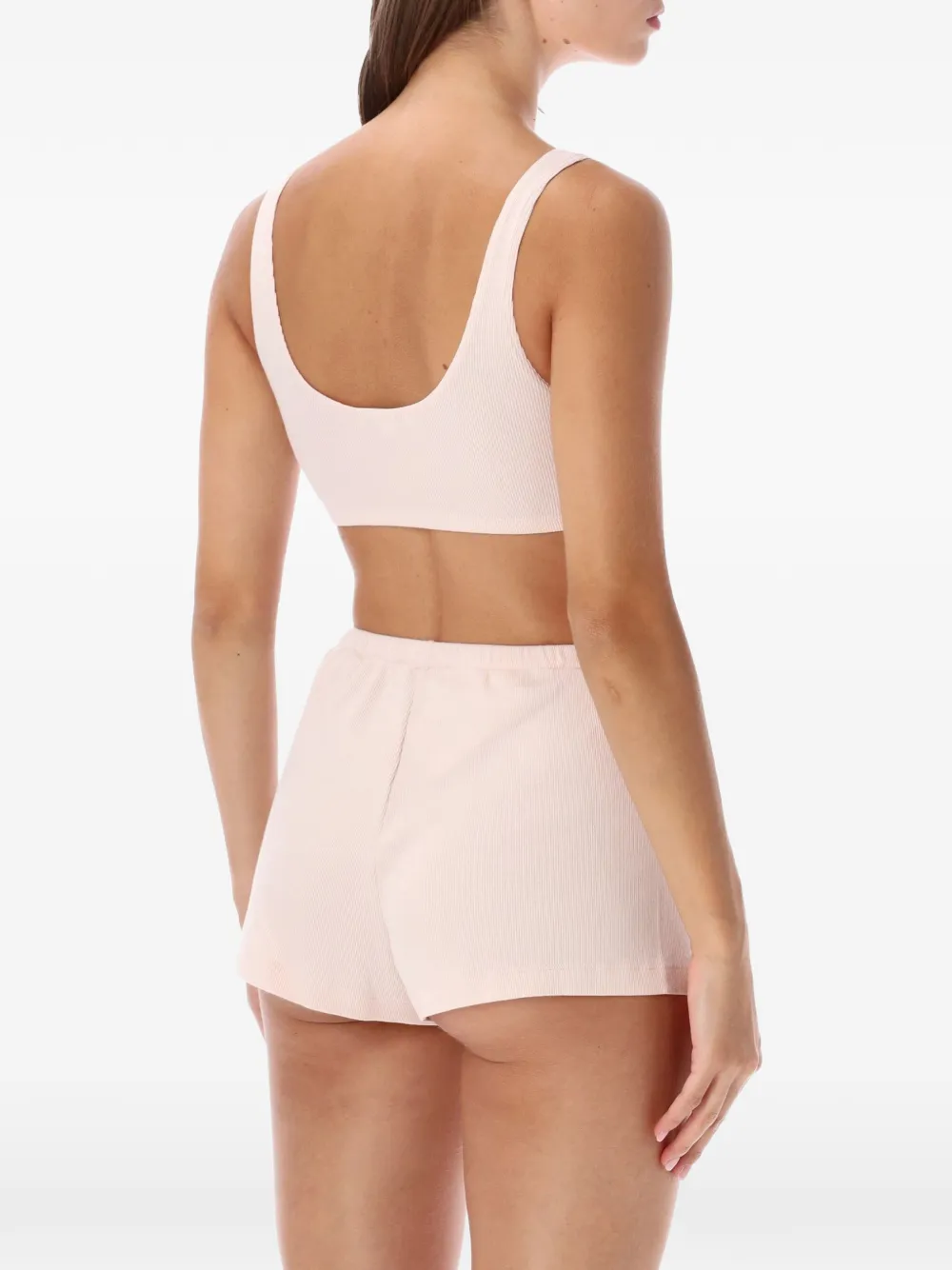 Sporty & Rich Ribgebreide top Roze