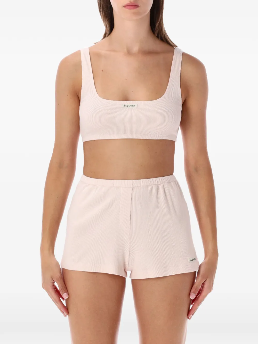 Sporty & Rich ribbed-knit top - Rosa