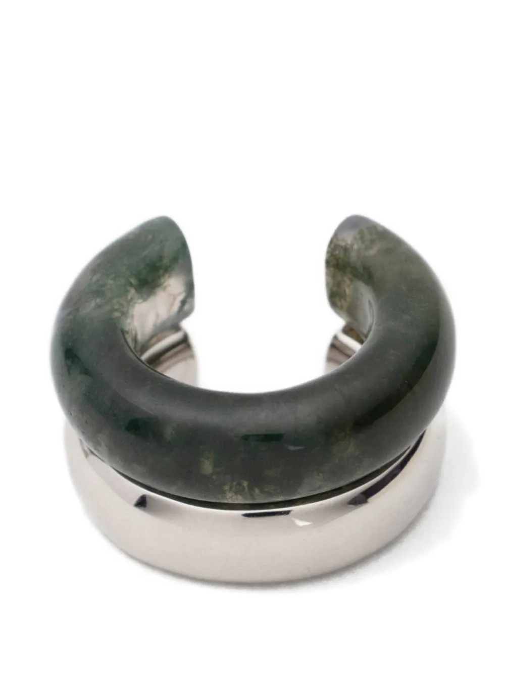 Neeka Studios The Ring cuff silhouette ring (set of two) - Argento
