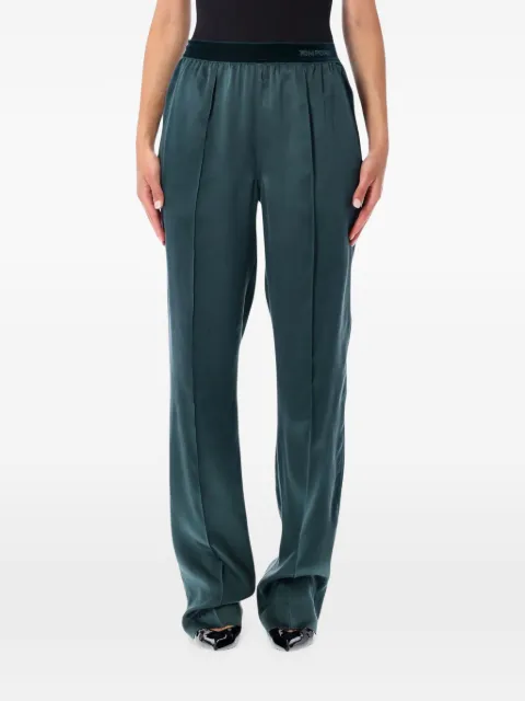 TOM FORD pants de seda con efecto melocotón