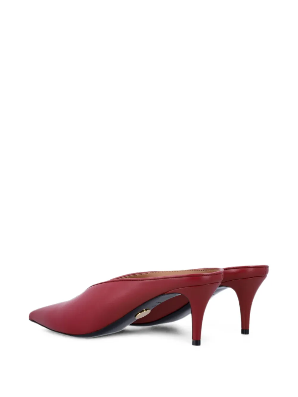 Stella McCartney pointed-toe V-cut mules Rood