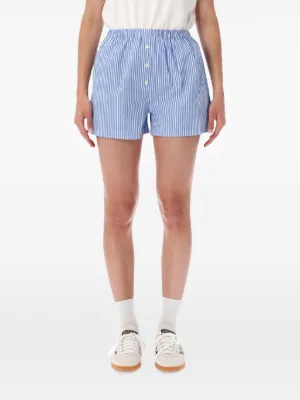 Sporty & Rich ストライプ ショートパンツ | ブルー | FARFETCH JP
