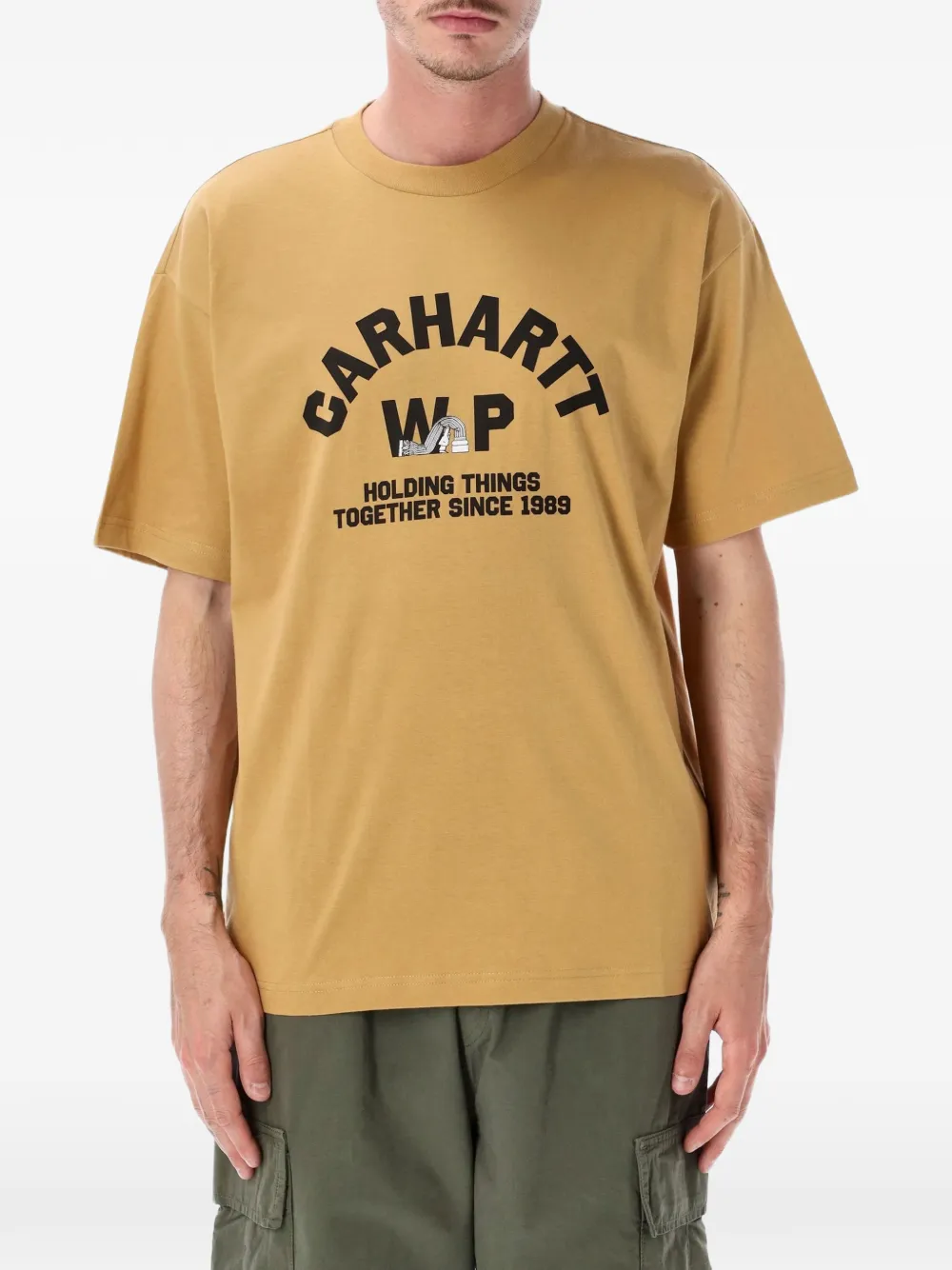 Carhartt WIP Column logo-print short-sleeve T-shirt - Giallo