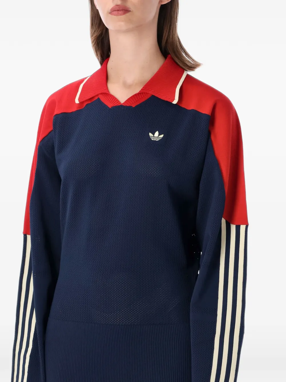 adidas Mini-jurk met colourblocking Blauw