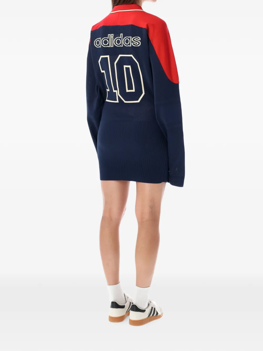 adidas Mini-jurk met colourblocking Blauw