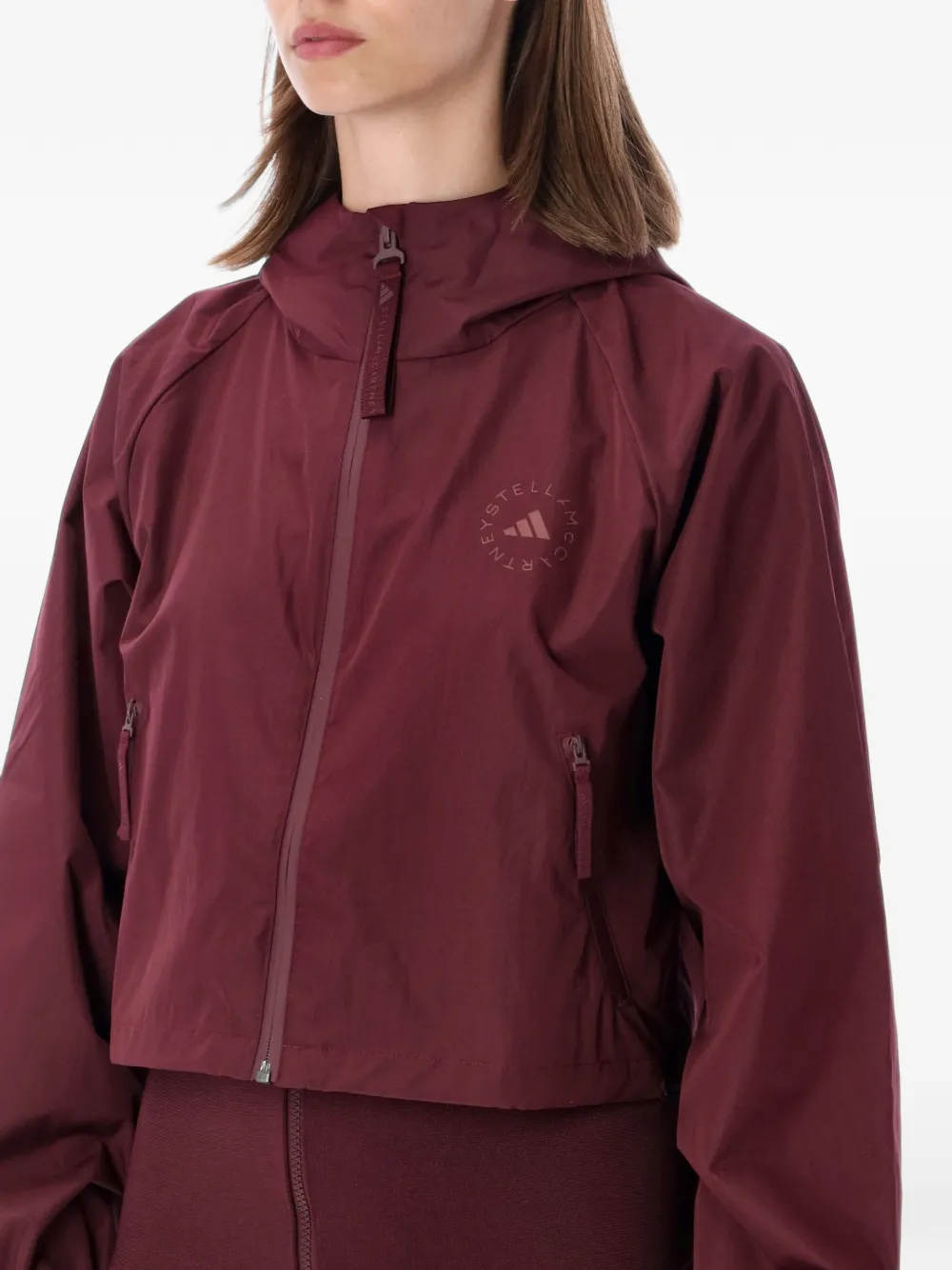 adidas by Stella McCartney Jack met capuchon Rood