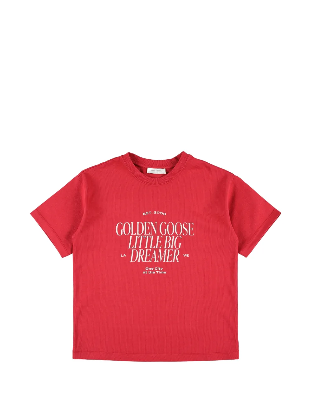 Golden Goose Kids logo-print cotton T-shirt - Rosso