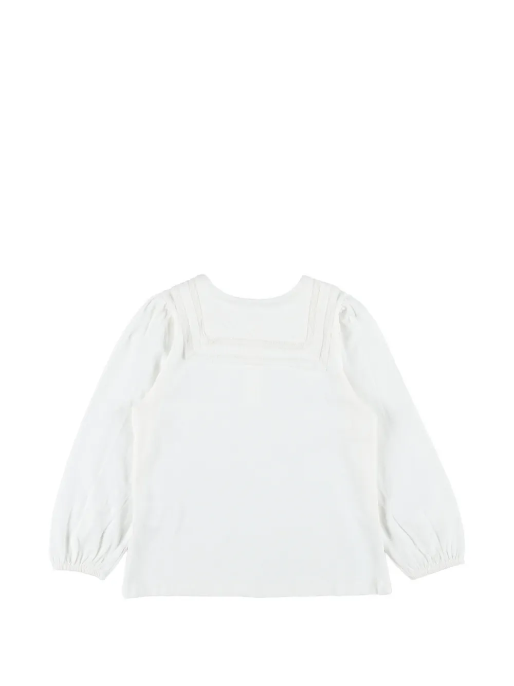 Bonpoint T-shirt met pofmouwen en matrozenkraag Wit