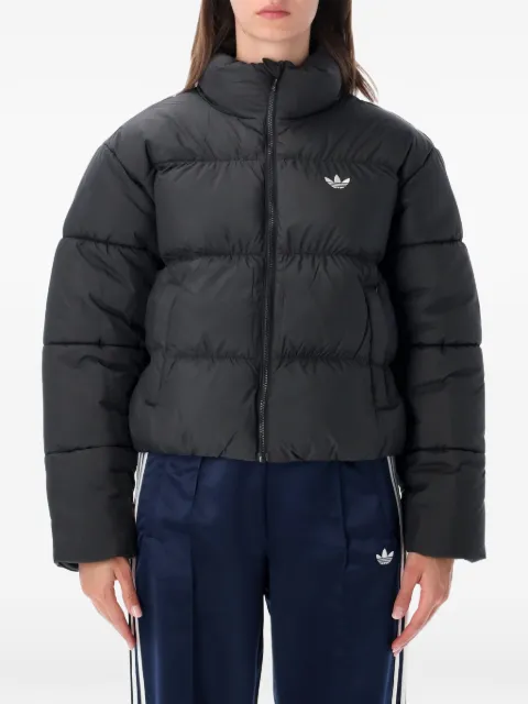 adidas quilted logo-print puffer jacket